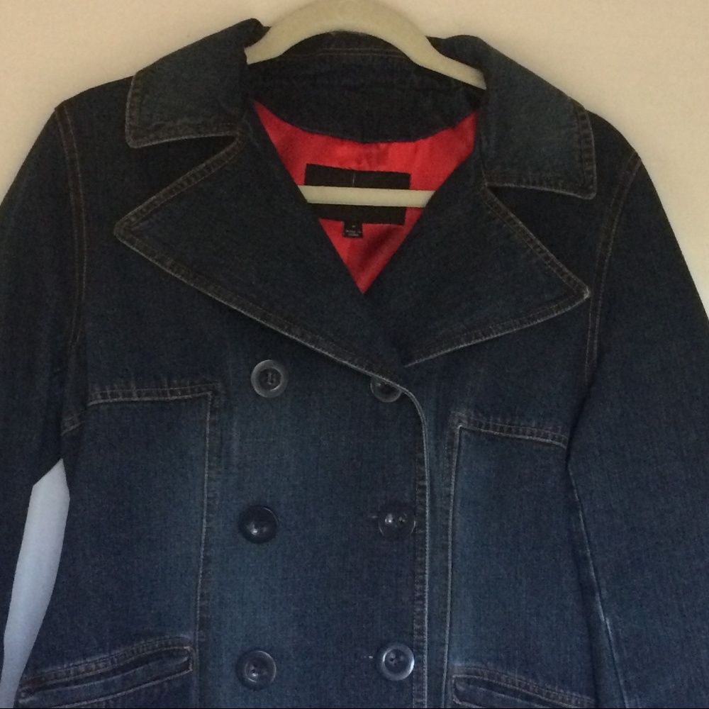 Moda International Denim Peacoat Jacket - Size M